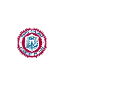 Davis College logo in white
