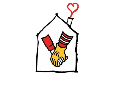 Ronald McDonald House Charities logo in white